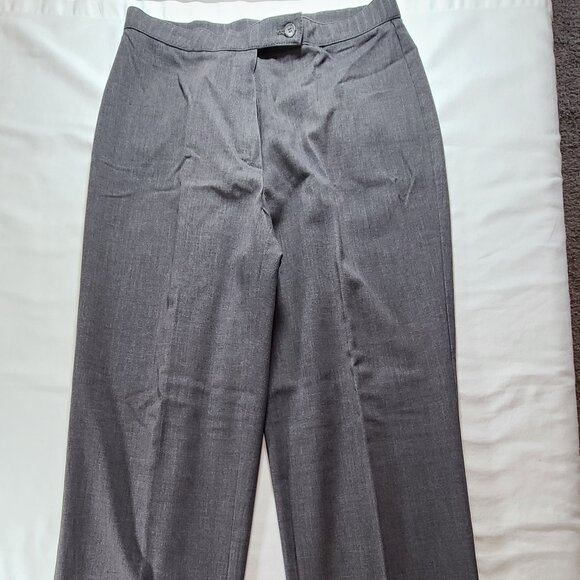 Women’s Grey Straight Leg Dress Slacks Size 6 Career Office Classic Pants - Picture 1 of 11